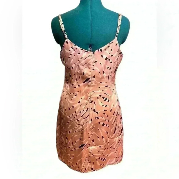 Storia - Heidi Zebra Satin 90’s Slip Dress Sz M - Picture 3 of 10